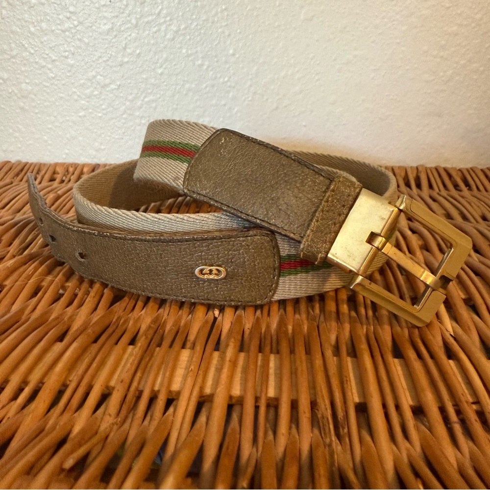 Men's Tan and Gold Belt